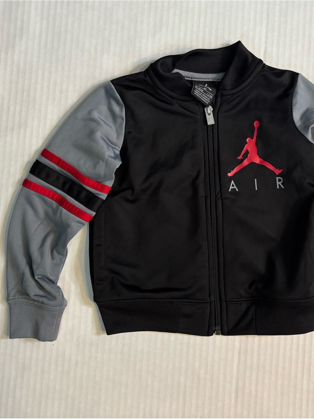 Nike Black & Gray Kids Zip Jacket with Red Jumpman Boys 2T